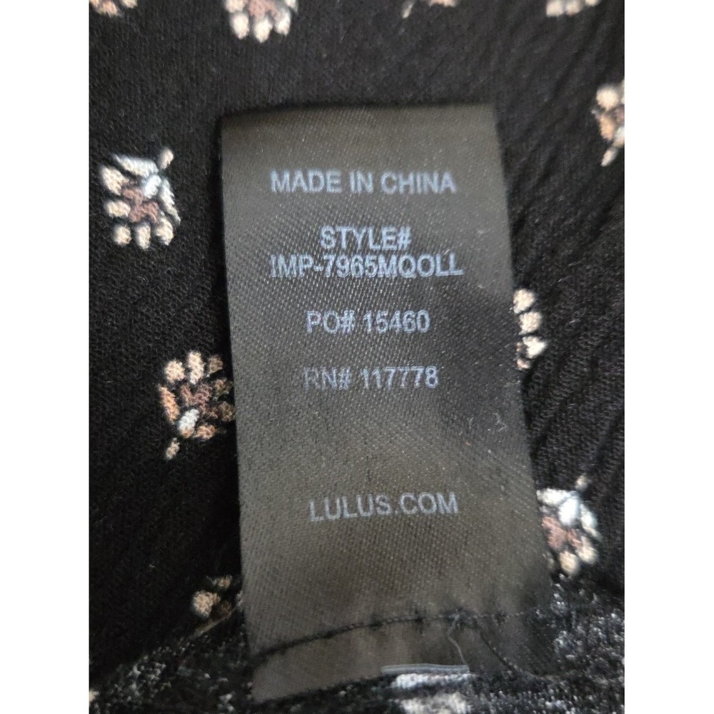 Lulus Yours Tule Black Floral Print Maxi Dress S/M- see disclaimer for damage - Picture 8 of 11